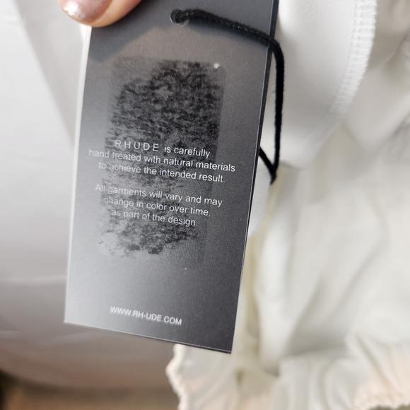 Rhude SS22 collection white logo shirts size L BNWT - Picture 9 of 9